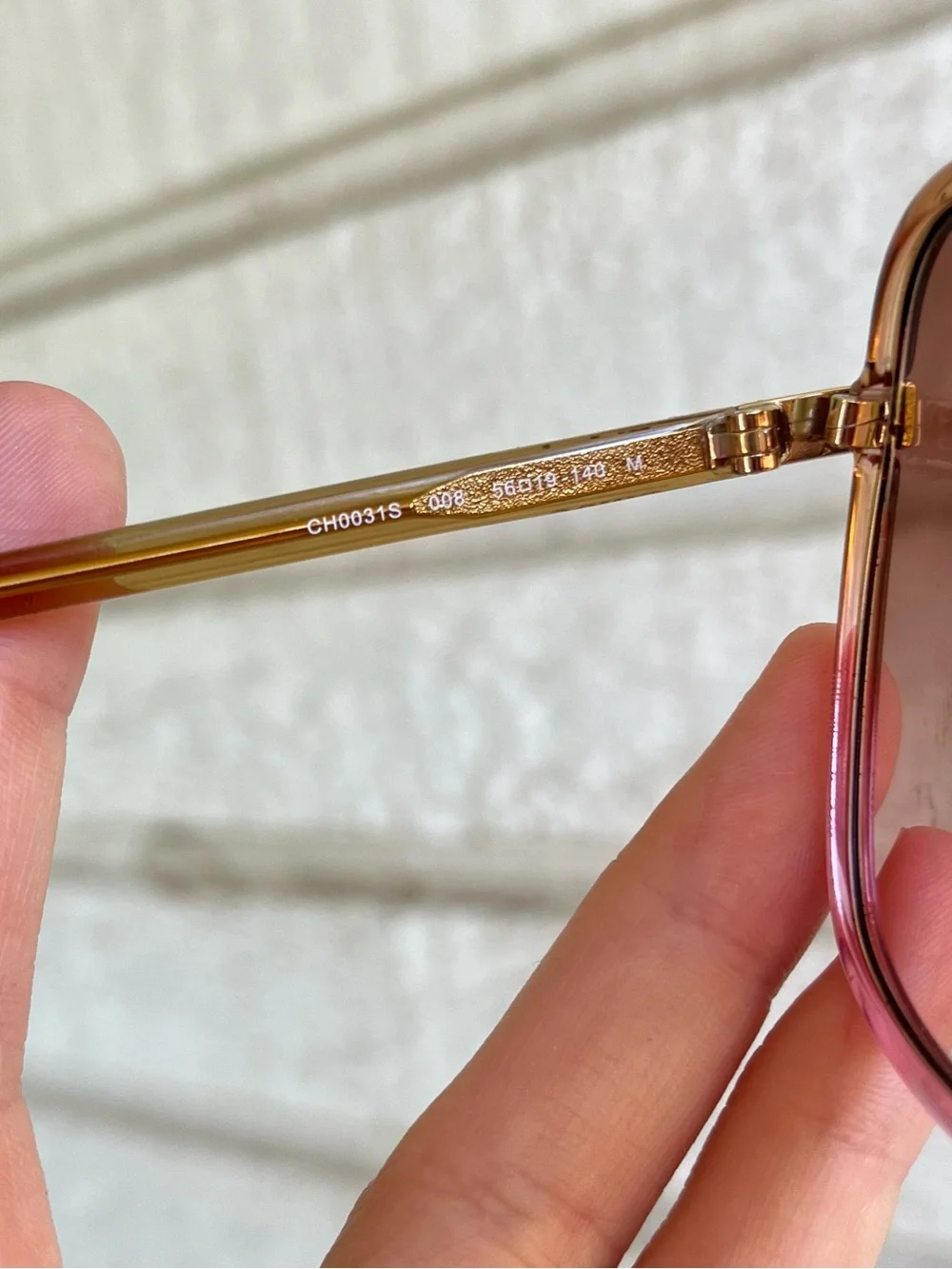 CHLOE Pink Yellow Gold Tortoise Oversized Sunglasses CH0031S